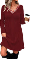 Ribbed Knit Sweater Dress