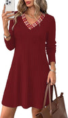 Ribbed Knit Sweater Dress