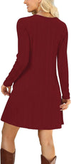 Ribbed Knit Sweater Dress