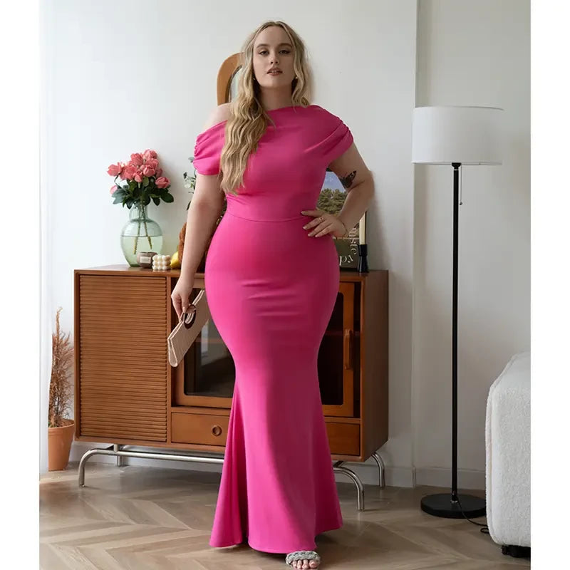 Sleeveless Off Shoulder Formal Evening Dress