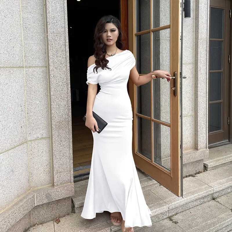 Sleeveless Off Shoulder Formal Evening Dress