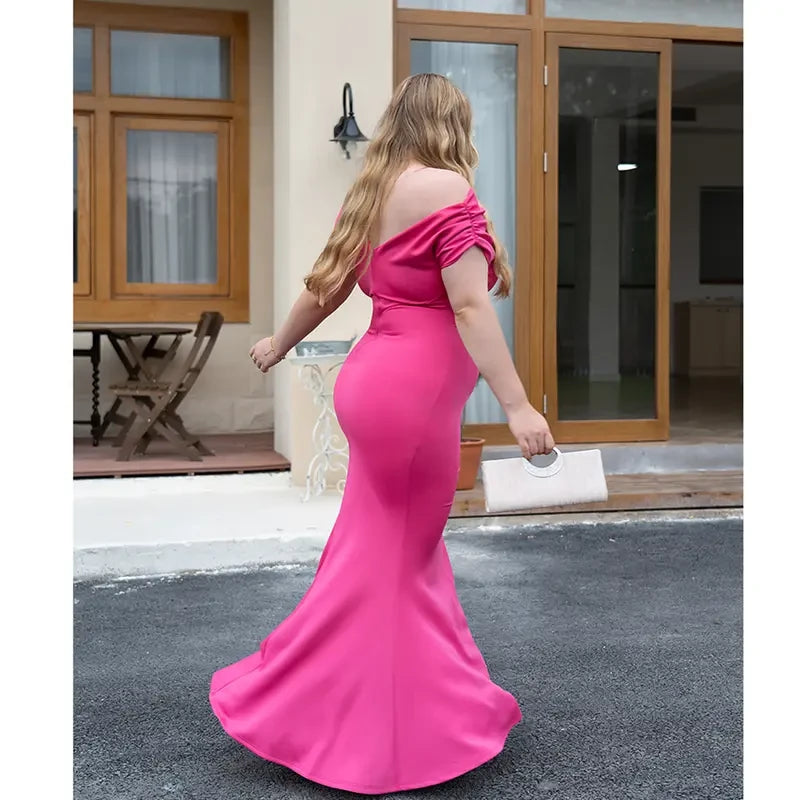 Sleeveless Off Shoulder Formal Evening Dress