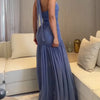 Ruched Halter Mermaid Evening Gown