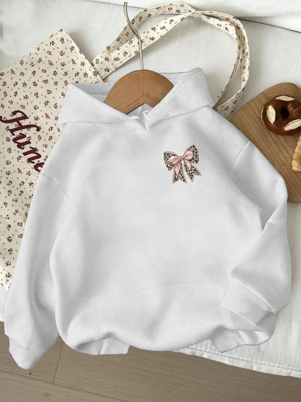 Leopard Print Bow Hoodie