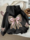 Leopard Print Bow Hoodie