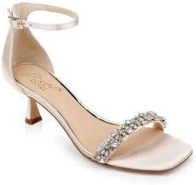 Crystal Kitten Heel Sandal