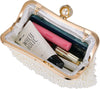 Faux Pearl Evening Clutch Purse