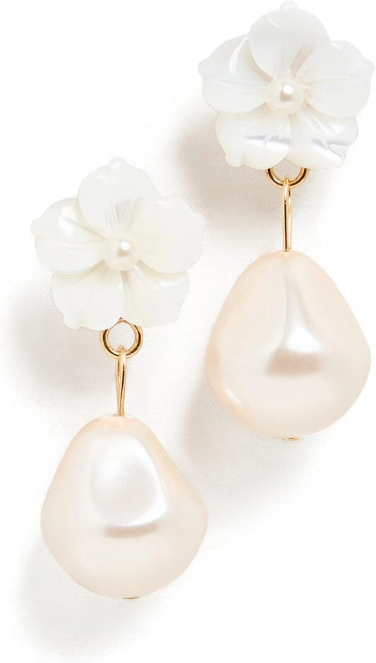 Mother of Pearl Floral Drop Earring