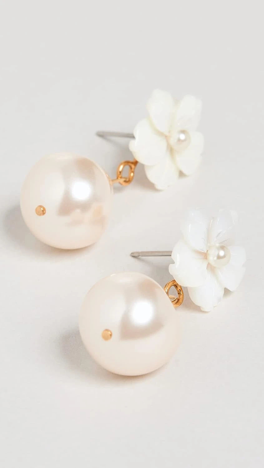 Mother of Pearl Floral Drop Earring