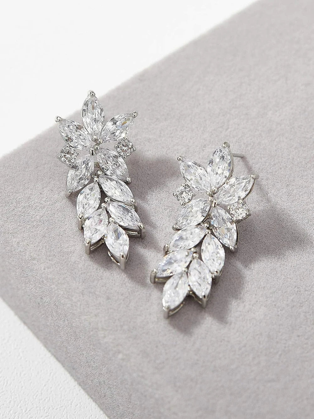 Cubic Zirconia Dangle Drop Earrings