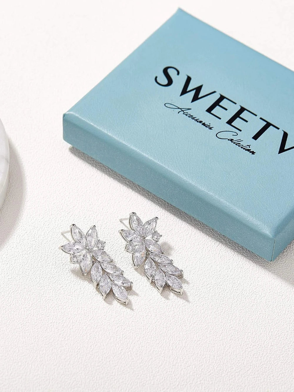 Cubic Zirconia Dangle Drop Earrings