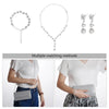 Silver Rhinestone Evening Jewelry Set