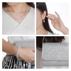 Silver Rhinestone Evening Jewelry Set
