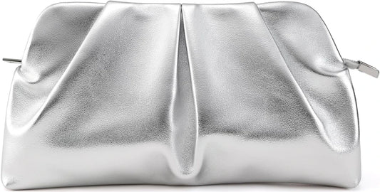 Pleated PU Dressy Clutch Purse