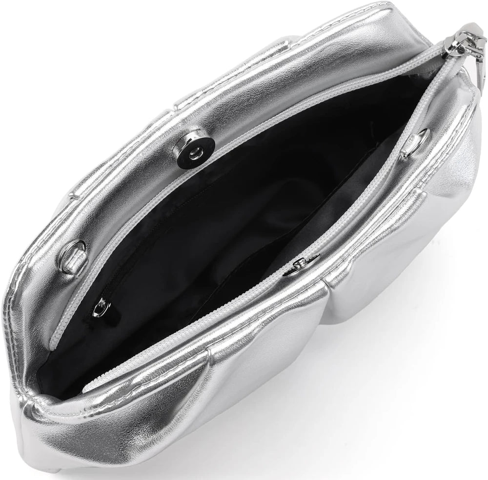 Pleated PU Dressy Clutch Purse