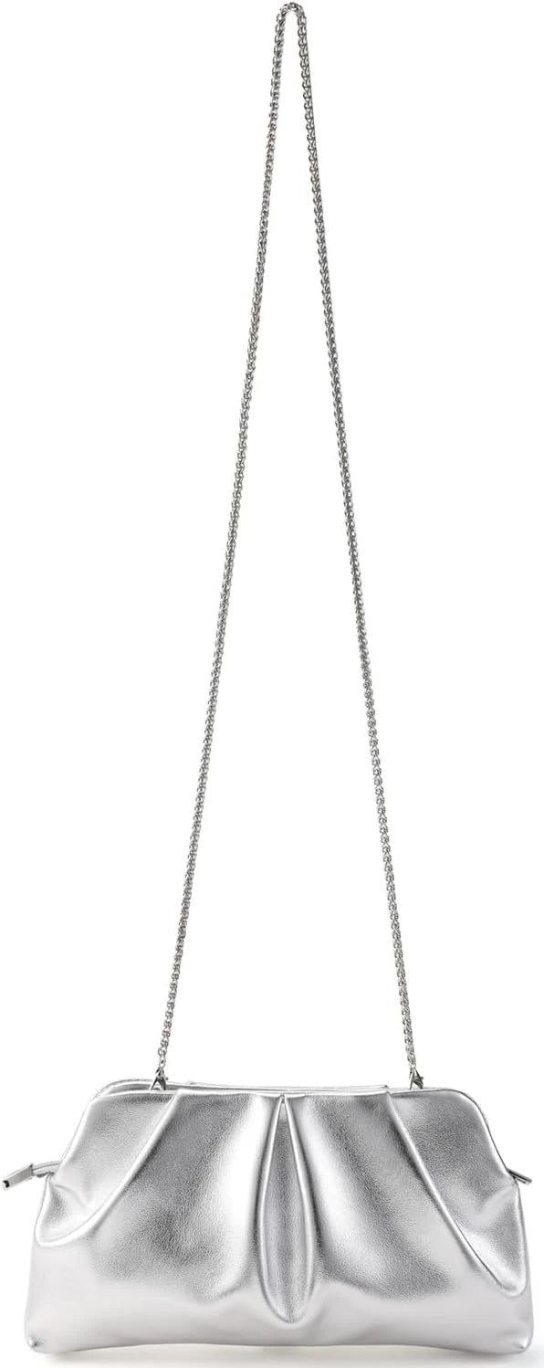 Pleated PU Dressy Clutch Purse