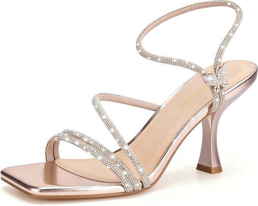 Ankle Strap Kitten Heel Sandals