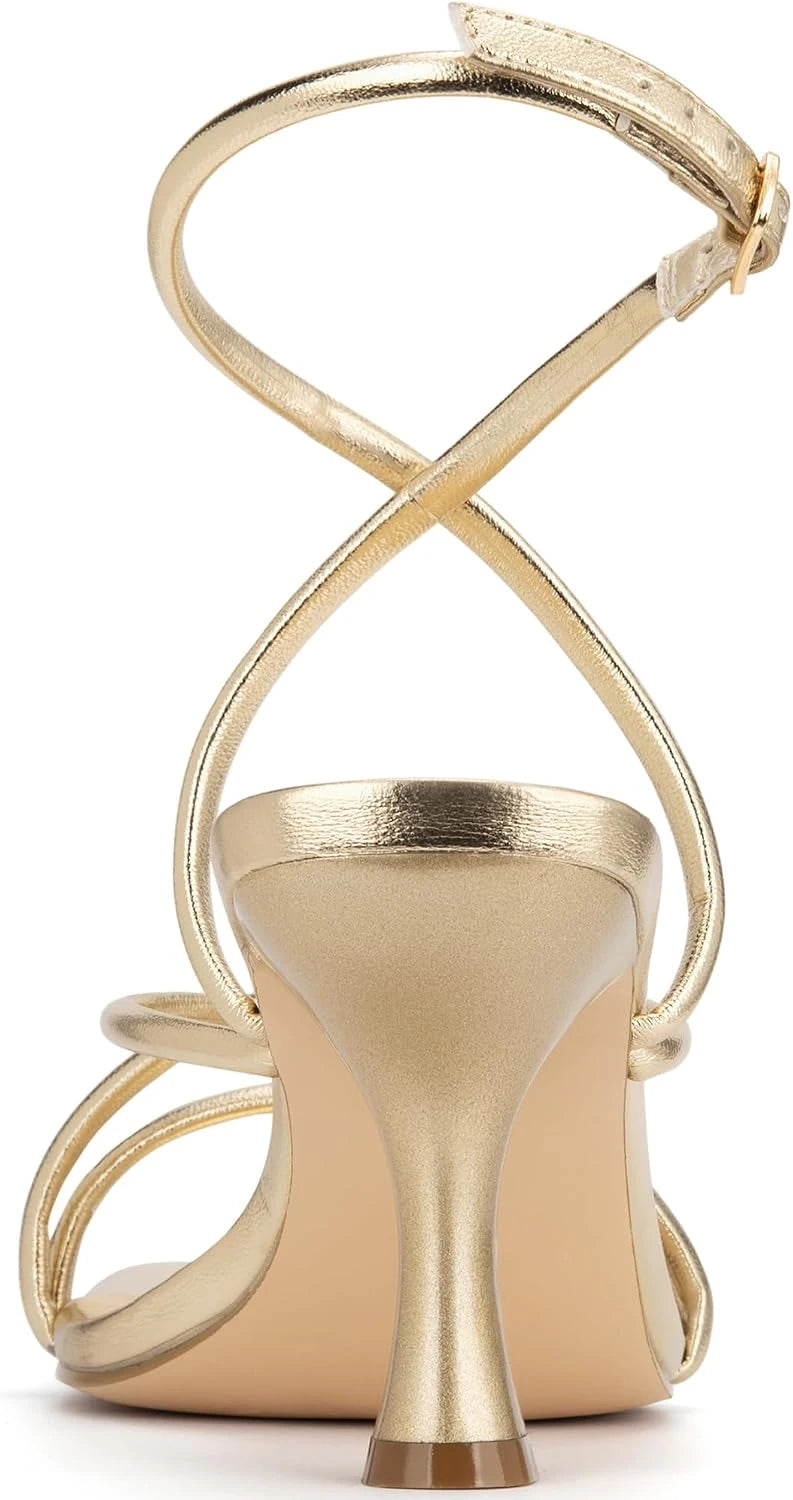 Square Toe Kitten Heel Sandals