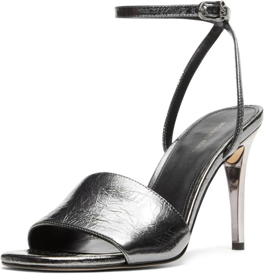 Metallic Leather Elyse Heeled Sandals