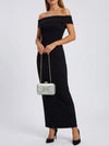 Pleated Satin Evening Clutch
