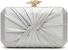 Pleated Satin Evening Clutch