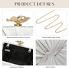 Pleated Satin Evening Clutch