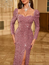 Sequins Split Thigh Evening Dress