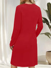 Christmas Pattern Fitted Knit Dress