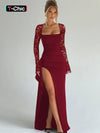 Lace Bodycon Formal Maxi Dress