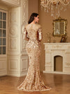 Long Sleeve Mermaid Evening Gown