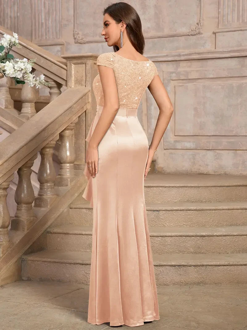 Miusol Floral Lace Bodycon Maxi Dress