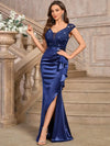 Miusol Floral Lace Bodycon Maxi Dress