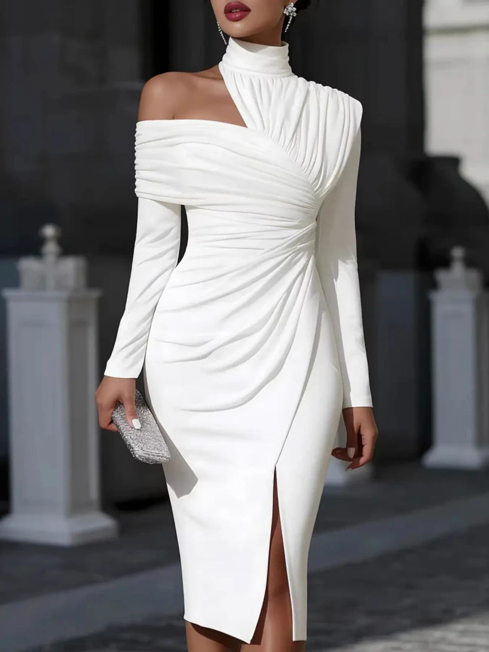 Vintage Asymmetrical Evening Gown