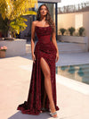 Sequin Strapless Evening Gown
