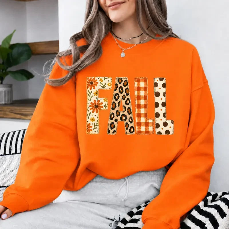 Autumn Floral Leopard Graphic Sweatshirt