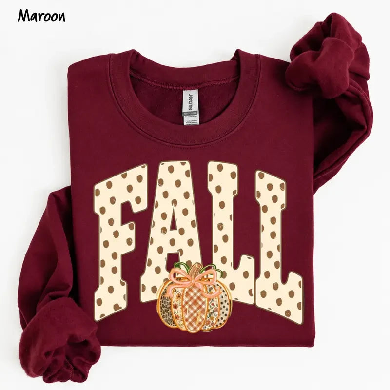 Pumpkin Bow Fall Sweatshirt