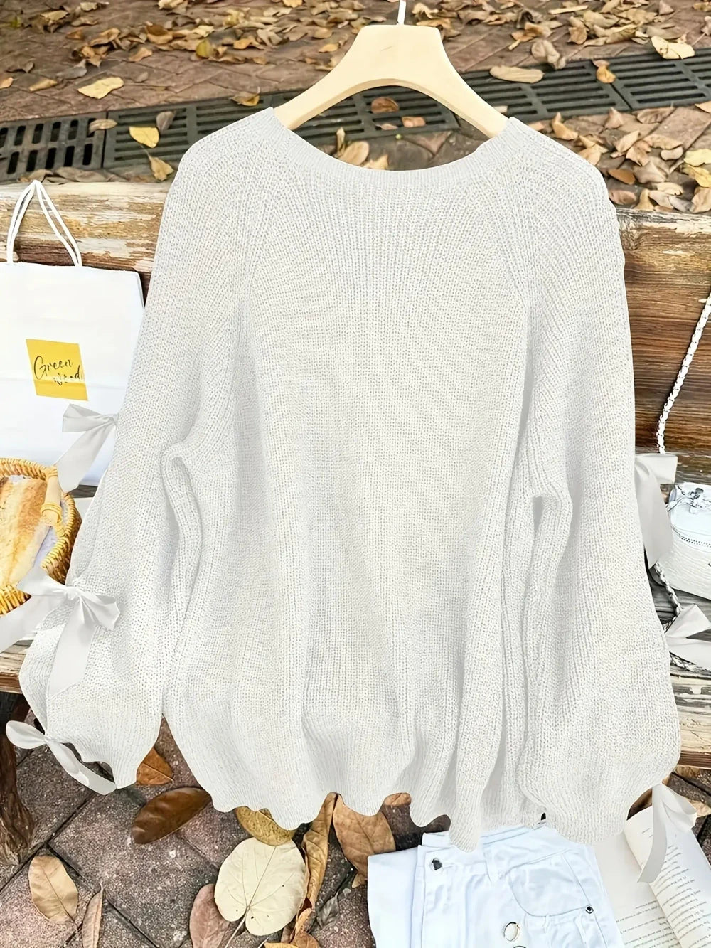 Bow Detailed Knit Sweater