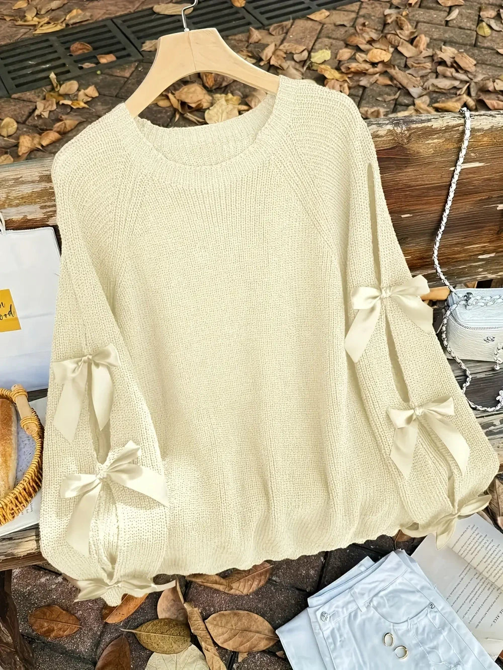 Bow Detailed Knit Sweater
