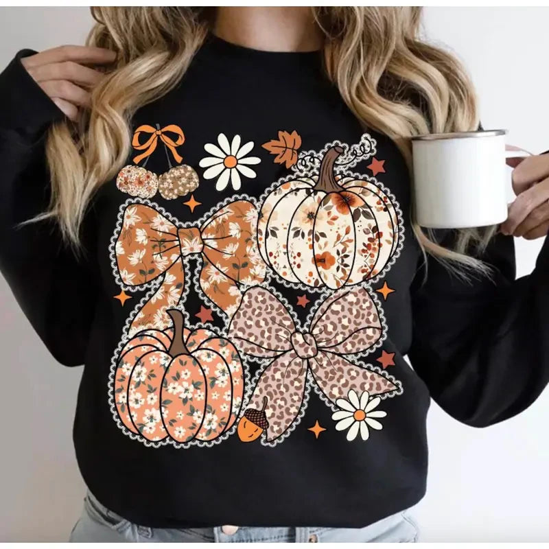 Floral Pumpkin Sweatshirt