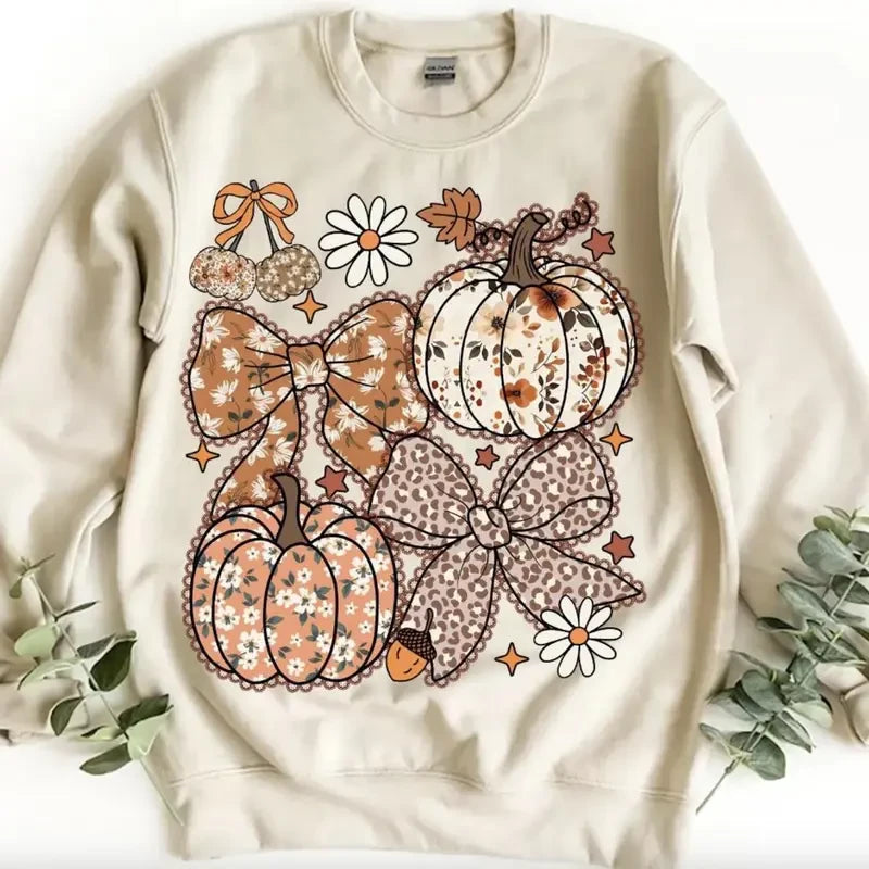 Floral Pumpkin Sweatshirt