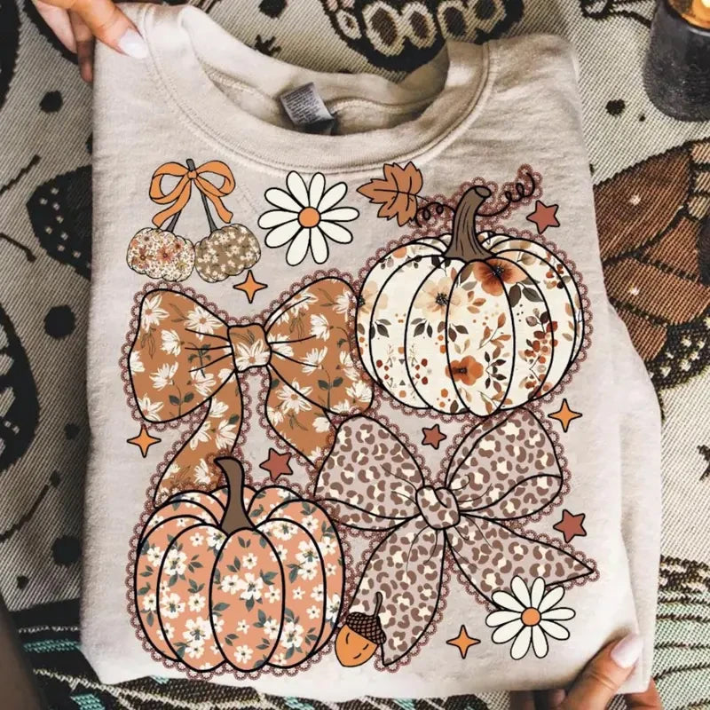 Floral Pumpkin Sweatshirt