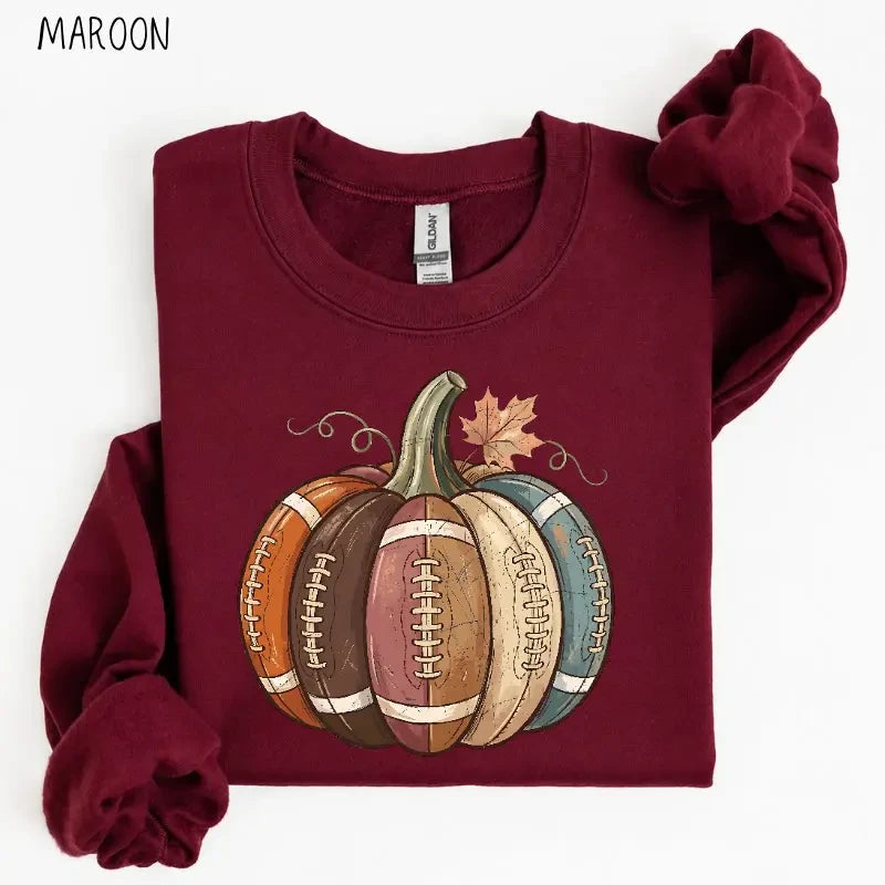 Vintage Game Day Fall Pumpkin Sweatshirt