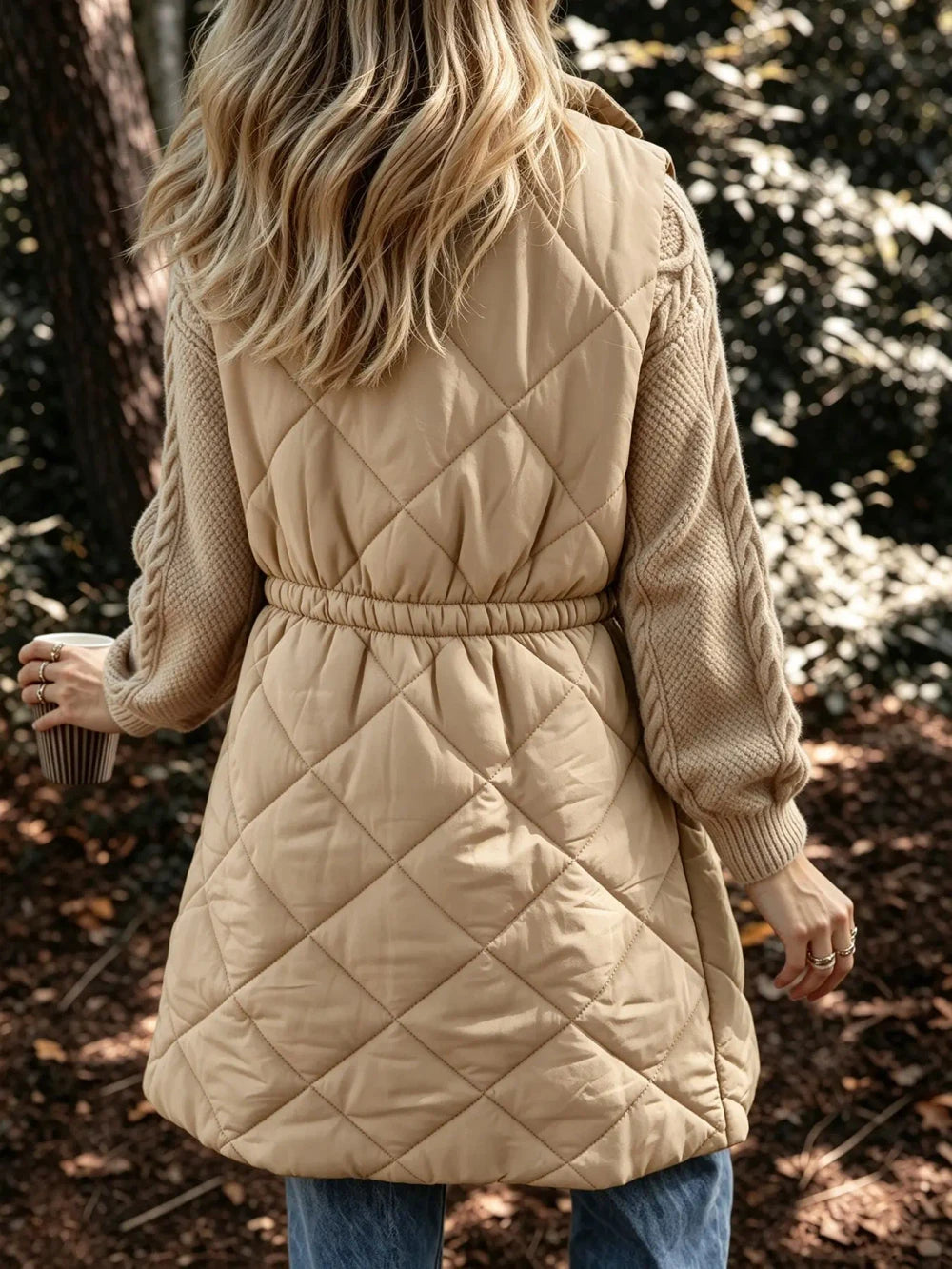 Casual Long Puffer Vest