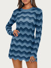 Colorful Striped Crochet Beach Dress