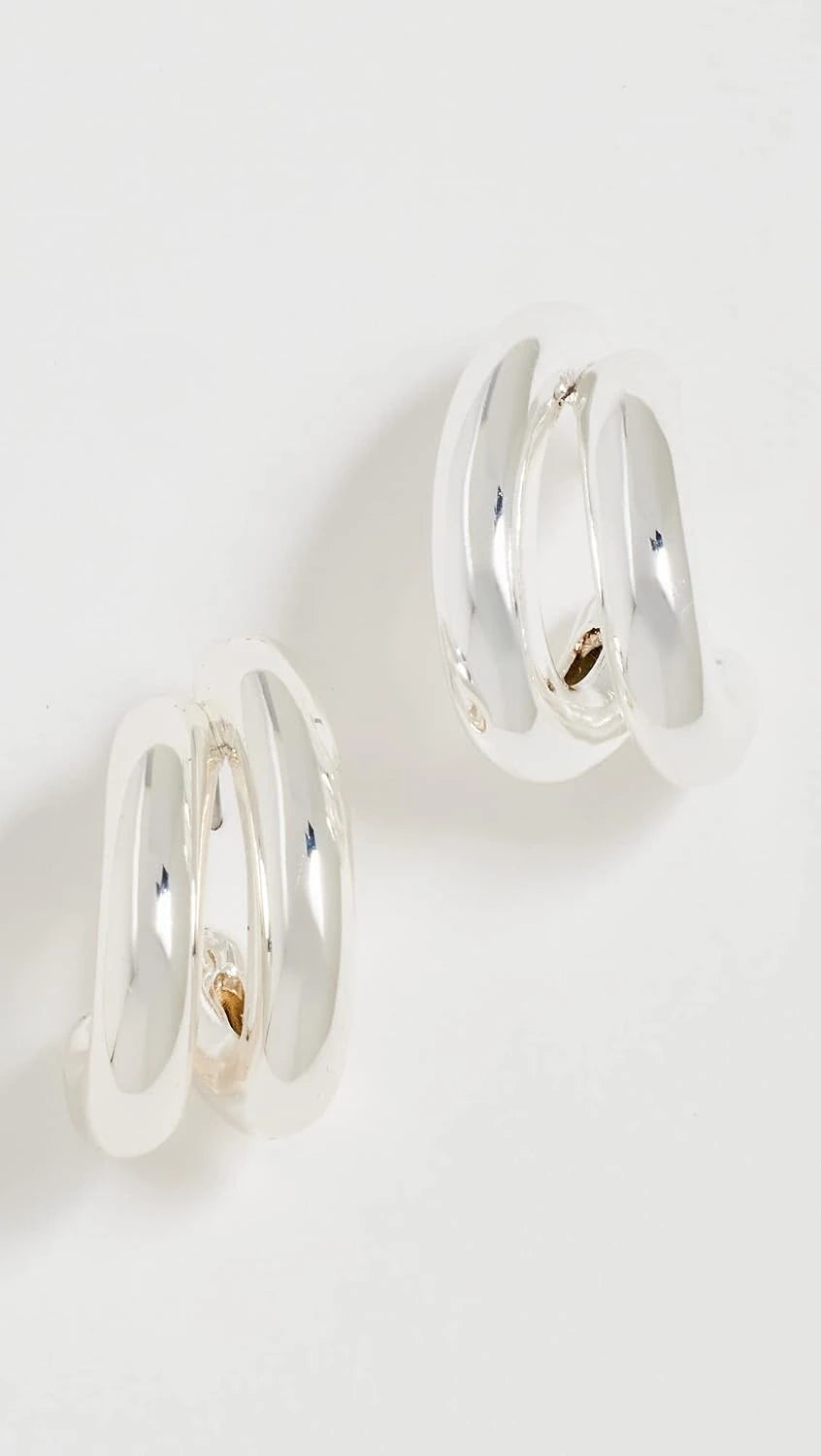 Florence Polished Silver Earrings