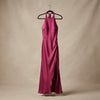 Satin Halter Maxi Dress