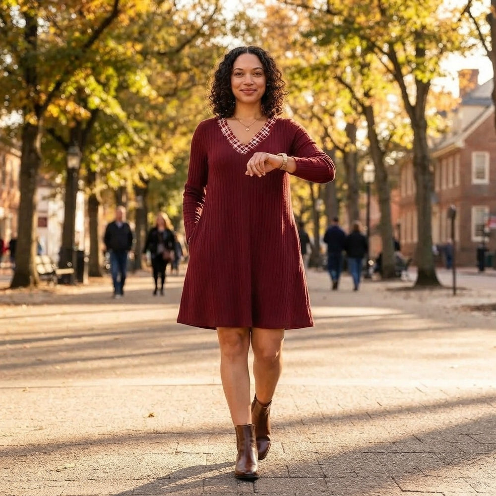 Ribbed Knit Sweater Dress