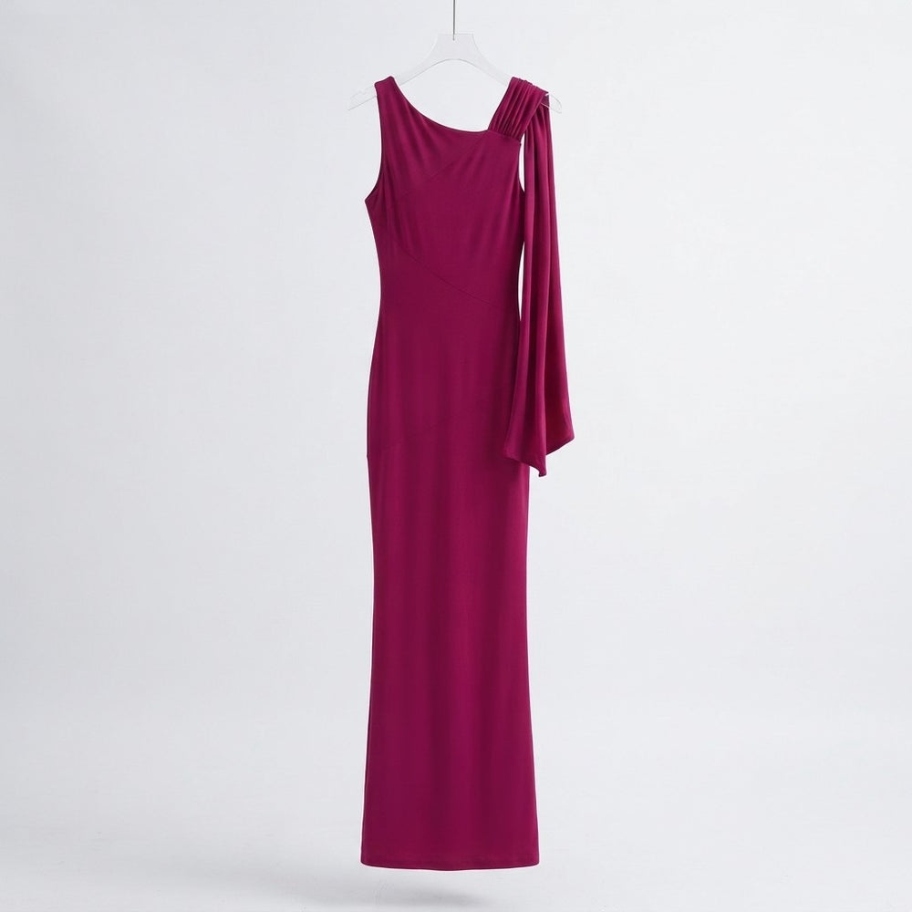 Sleeveless Patchwork Bodycon Maxi Dress