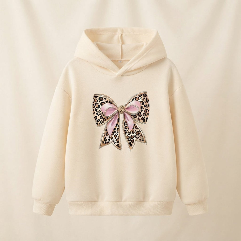 Leopard Print Bow Hoodie