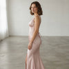 Lace Applique Satin Mermaid Prom Dress